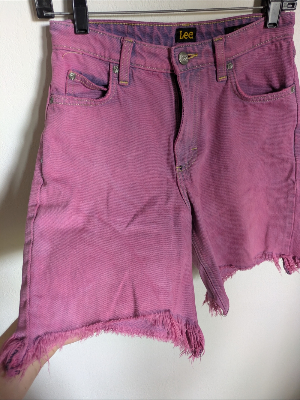 Lee Custom Frayed Hem Denim Shorts - Picture 8 of 12